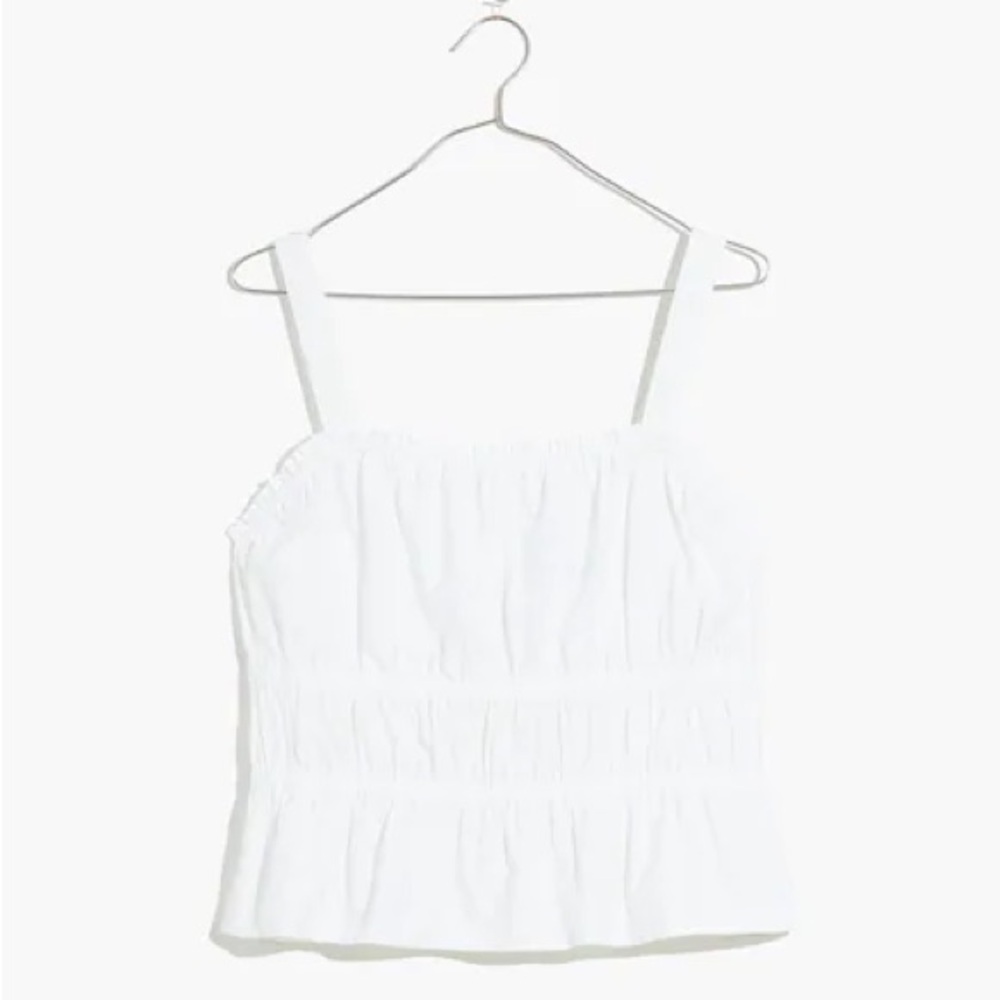 Madewell Poplin Sophia Peplum Tank